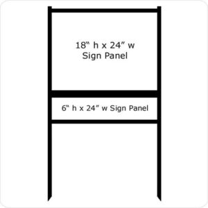2-pack-18" x 24" Real Estate Sign Frame (1) Rider