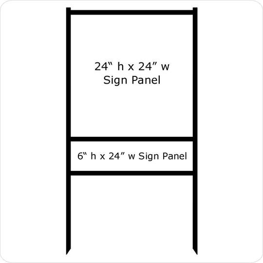 2-pack-24" x 24" Real Estate Sign Frame (1) Rider