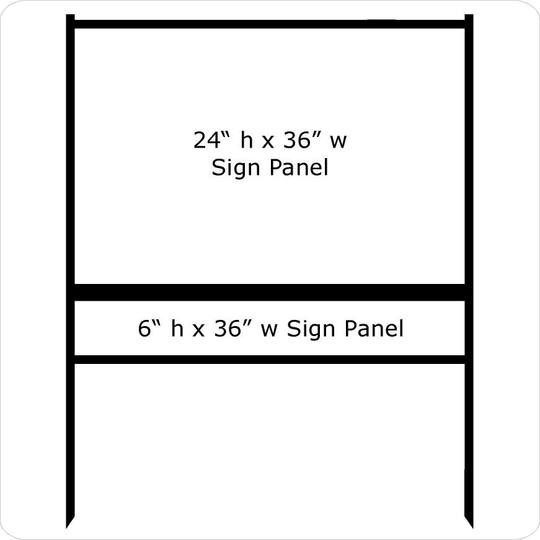 2-pack-24" x 36" Real Estate Sign Frame (1) Rider